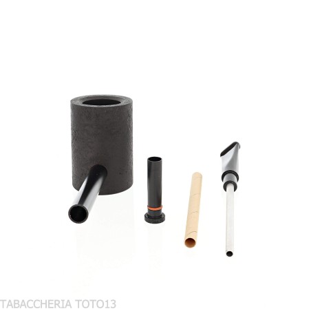 Tsuge e-star System Schwarzes sandgestrahltes Dornbusch Churchwarden-Konzept - Tabakpfeifen