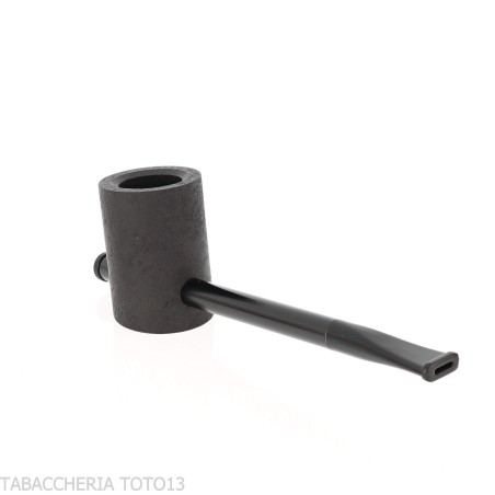 Système Tsuge e-star Briar sablé noir Concept Churchwarden - Pipe Pour le Tabac - Racine naturelle, Métal