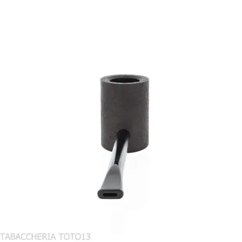 Tsuge e-star System Black sandblasted briar Churchwarden concept - Tobacco Pipes - Natural root, Metal