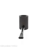 Tsuge e-star System Black sandblasted briar Churchwarden concept - Tobacco Pipes - Natural root, Metal
