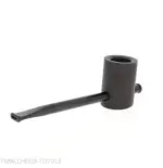 Tsuge e-star System Black sandblasted briar Churchwarden concept - Tobacco Pipes - Natural root, Metal