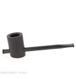 Tsuge e-star System Black sandblasted briar Churchwarden concept - Tobacco Pipes - Natural root, Metal