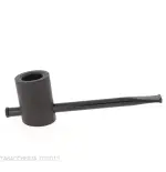 Tsuge e-star System Black sandblasted briar Churchwarden concept - Tobacco Pipes - Natural root, Metal