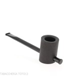 Système Tsuge e-star Briar sablé noir Concept Churchwarden - Pipe Pour le Tabac - Racine naturelle, Métal