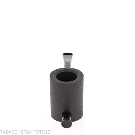 Système Tsuge e-star Briar sablé noir Concept Churchwarden - Pipe Pour le Tabac - Racine naturelle, Métal