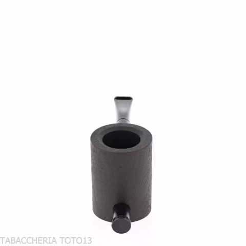 Tsuge e-star System Black sandblasted briar Churchwarden concept - Tobacco Pipes - Natural root, Metal