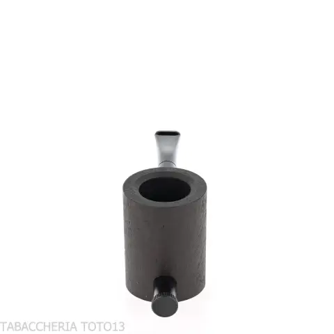 Tsuge e-star System Black sandblasted briar Churchwarden concept - Tobacco Pipes - Natural root, Metal