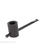 Système Tsuge e-star Briar sablé noir Concept Churchwarden - Pipe Pour le Tabac - Racine naturelle, Métal