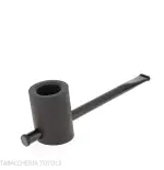 Tsuge e-star System Black sandblasted briar Churchwarden concept - Tobacco Pipes - Natural root, Metal
