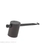 Tsuge e-star System Black sandblasted briar Churchwarden concept - Tobacco Pipes - Natural root, Metal
