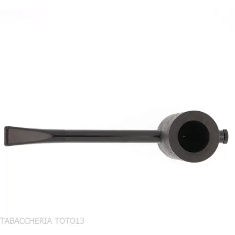 Tsuge e-star System Black sandblasted briar Churchwarden concept - Tobacco Pipes - Natural root, Metal