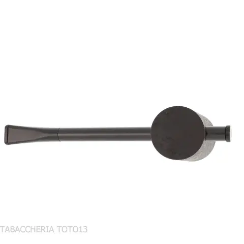 Tsuge e-star System Black sandblasted briar Churchwarden concept - Tobacco Pipes - Natural root, Metal