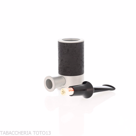 Tsuge Spider con forma de póquer en concepto de calabaza invertida de brezo negro pulido con chorro de arena - Pipas de Tabac