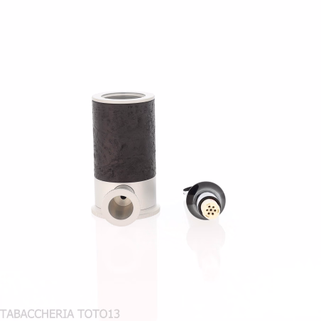 Tsuge Spider con forma de póquer en concepto de calabaza invertida de brezo negro pulido con chorro de arena - Pipas de Tabac