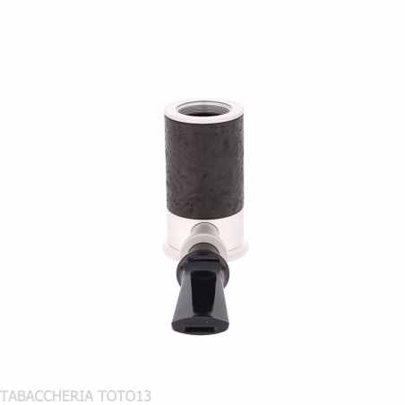 Tsuge Spider con forma de póquer en concepto de calabaza invertida de brezo negro pulido con chorro de arena - Pipas de Tabac