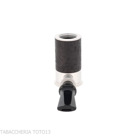 Tsuge Spider Tumbler-Pokerform in sandgestrahltem schwarzem Briar Reverse Calabash-Konzept - Tabakpfeifen