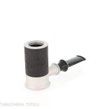 Tsuge Spider Tumbler-Pokerform in sandgestrahltem schwarzem Briar Reverse Calabash-Konzept - Tabakpfeifen