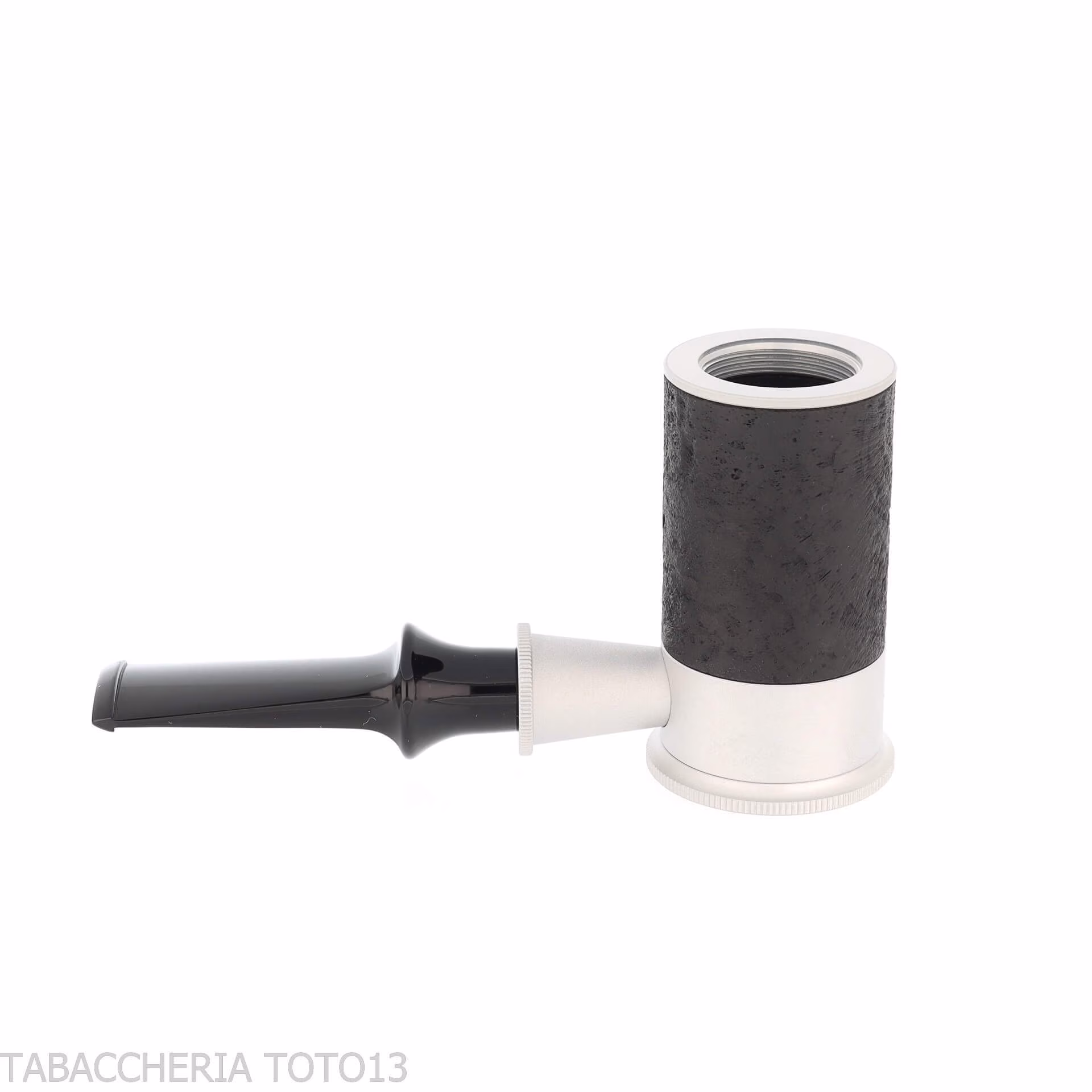 Tsuge Spider tumbler poker shape in sandblasted black briar reverse calabash concept - Tobacco Pipes - Natural root, Metal