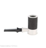 Tsuge Spider Tumbler-Pokerform in sandgestrahltem schwarzem Briar Reverse Calabash-Konzept - Tabakpfeifen