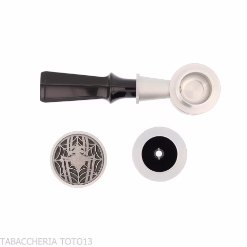Tsuge Spider tumbler forma poker in radica nera sabbiata reverse calabash concept - Pipe