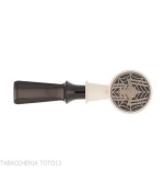 Tsuge Spider Tumbler-Pokerform in sandgestrahltem schwarzem Briar Reverse Calabash-Konzept - Tabakpfeifen