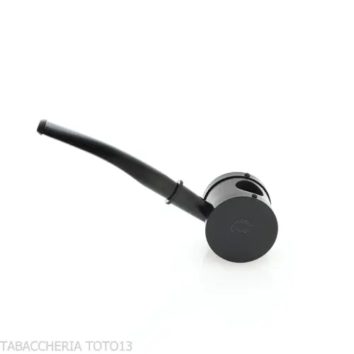 Tsuge Metal Blowfish black - Pipe Pour le Tabac - Racine naturelle, Métal