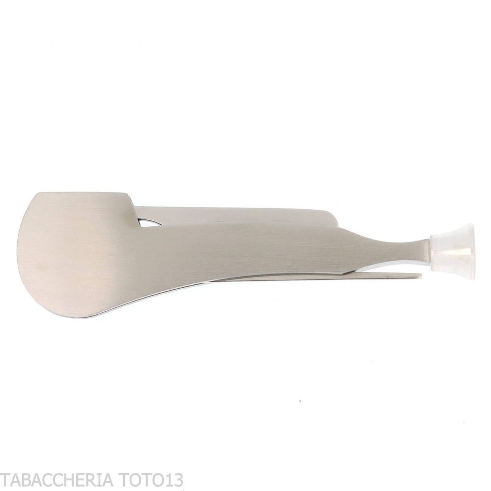 Curapipe 2 attrezzi in acciaio inox satinato a forma di pipa - Accessori Per Pipe