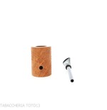Compass poker pipe in light rusticated briar Cherrywood - Duke shape-Nording
