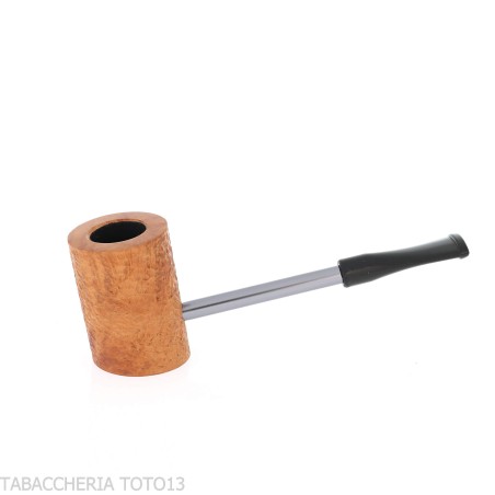 Pipe en forme de tisonnier boussole en bruyère légère rustiquée en forme de Cherrywood - Duke - Pipe Pour le Tabac - Racine n