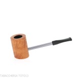 Compass poker pipe in light rusticated briar Cherrywood - Duke shape-Nording