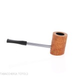 Compass poker pipe in light rusticated briar Cherrywood - Duke shape-Nording