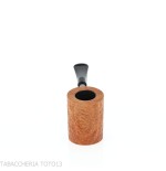 Compass poker pipe in light rusticated briar Cherrywood - Duke shape-Nording