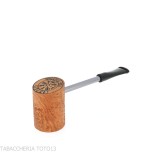 Kompass-Pfeife Poker in heller rustizierter Cherrywood - Dukelform-NORDING