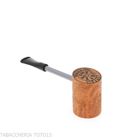 Pipe en forme de tisonnier boussole en bruyère légère rustiquée en forme de Cherrywood - Duke - Pipe Pour le Tabac - Racine n