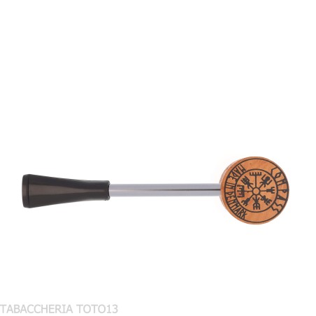 Kompass-Pfeife Poker in heller rustizierter Cherrywood - Dukelform-NORDING