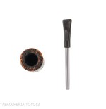Compass poker in radica rusticata scura forma Cherrywood - Duke-Nording