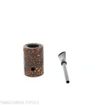 Compass poker in radica rusticata scura forma Cherrywood - Duke-Nording