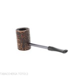 Pipe Compass Poker en bruyère rustique foncée, forme cherrywood - Duke - Pipe Pour le Tabac - Racine naturelle