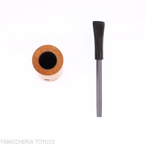 Pipe Compass Poker en bruyère Natural Light, forme Cherrywood - Duke - Pipe Pour le Tabac - Racine naturelle