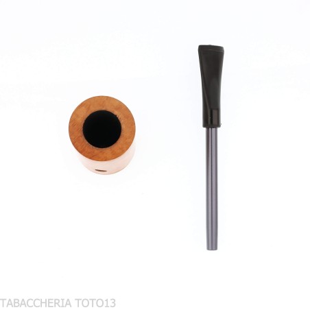 Pipe Compass Poker in Natural Light Briar, Cherrywood Shape - Duke - Tobacco Pipes - Natural root