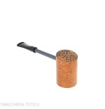 Compass poker in radica chiara naturale forma Cherrywood - Duke - Pipe