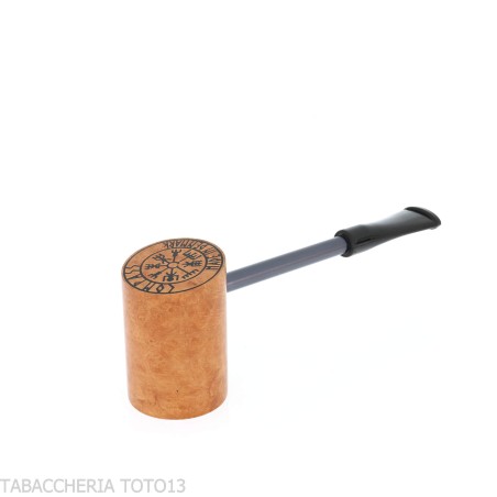 Pipa Compass Poker en brezo claro natural, forma de Cherrywood - Duke - Pipas de Tabaco