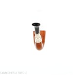 Peterson Natural Spigot Bent Dublin 128 Fishtail - Tobacco Pipes - Natural root