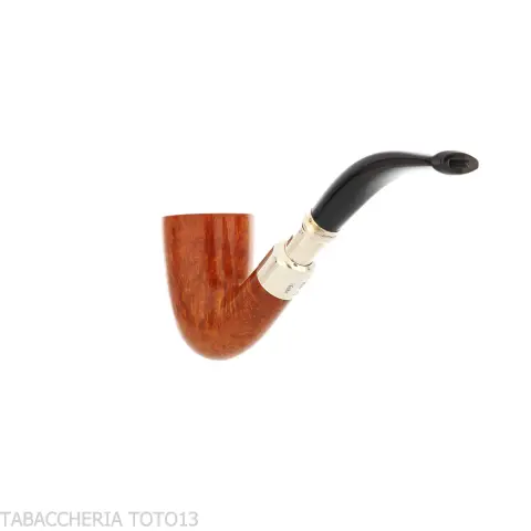 Peterson Natural Spigot Bent Dublin 128 Fishtail - Tobacco Pipes - Natural root