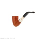 Peterson Natural Spigot Bent Dublin 128 Fishtail - Tobacco Pipes - Natural root