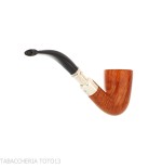 Peterson Natural Spigot Bent Dublin 128 Fishtail - Tobacco Pipes - Natural root