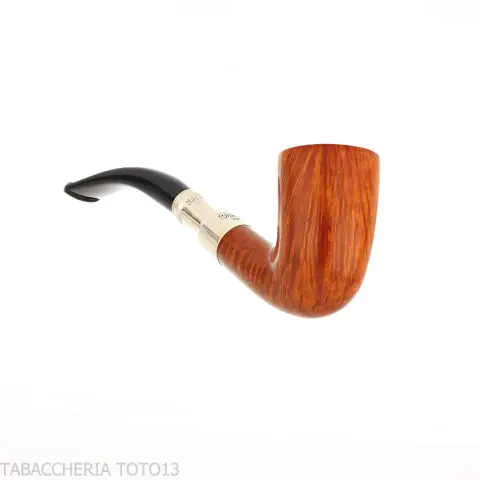 Peterson Natural Spigot Bent Dublin 128 Fishtail - Tobacco Pipes - Natural root