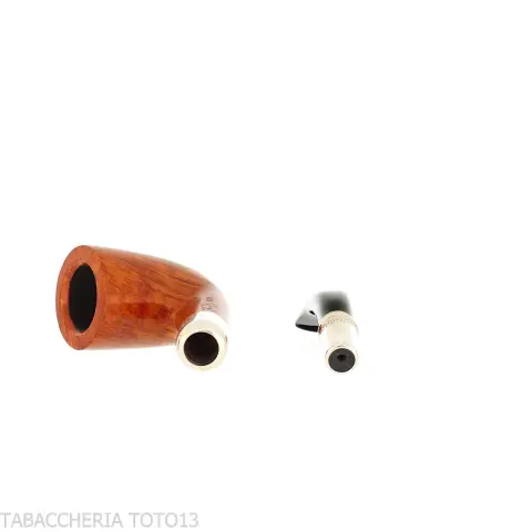 Peterson Natural Spigot Bent Dublin 128 Fishtail - Tobacco Pipes - Natural root