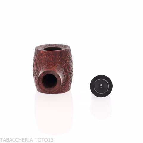 Tobacco pipe Reverse series Poker shape reverse calabash sandblasted briar - Tobacco Pipes - Natural root