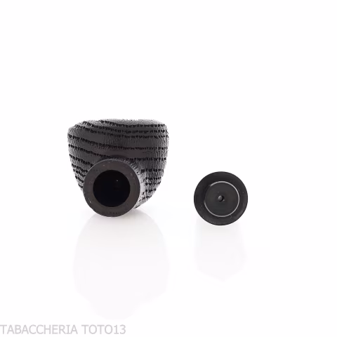 Pipe en forme de pot en bruyère fossilisée et calebasse inversée - Pipe Pour le Tabac - Bois fossile